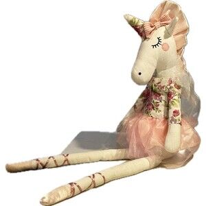 Jolie Fleur Unicorn Figurine Floral Ballet Spring Decor Shelf Sitter Accent Mint